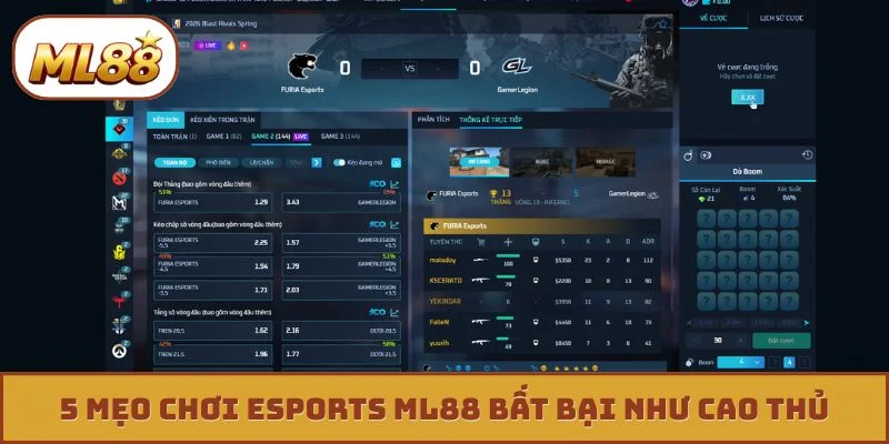 5 mẹo chơi Esports ML88 bất bại như cao thủ