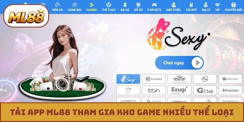 Tải app ML88 tham gia kho game nhiều thể loại